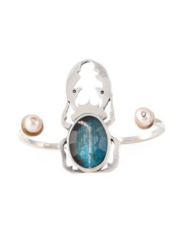Maria Teresa Sottile Labradorite Double Ring