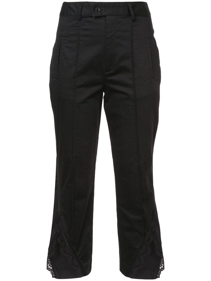Marissa Webb Cropped Lace Hem Trousers - Unavailable