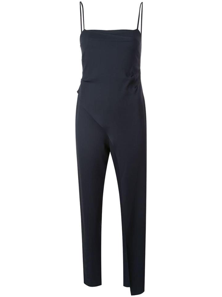 Michelle Mason Strap Drape Jumpsuit - Black