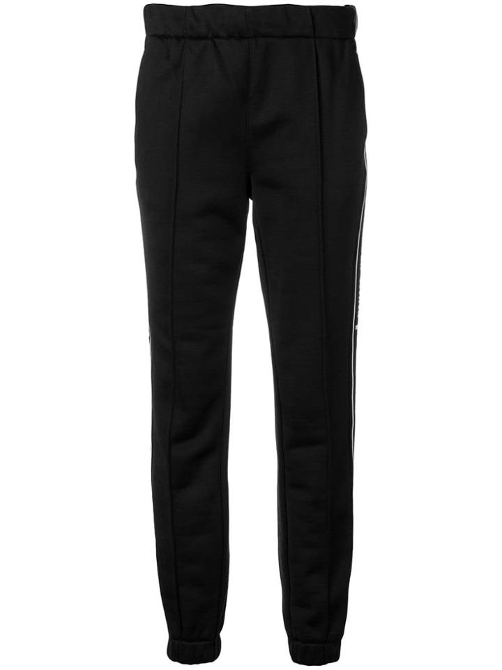T By Alexander Wang Logo Stripe Track Pants - Black