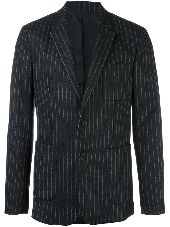 Ami Alexandre Mattiussi Patch Pockets Blazer, Men's, Size: 52, Grey, Polyamide/wool/cotton/acetate