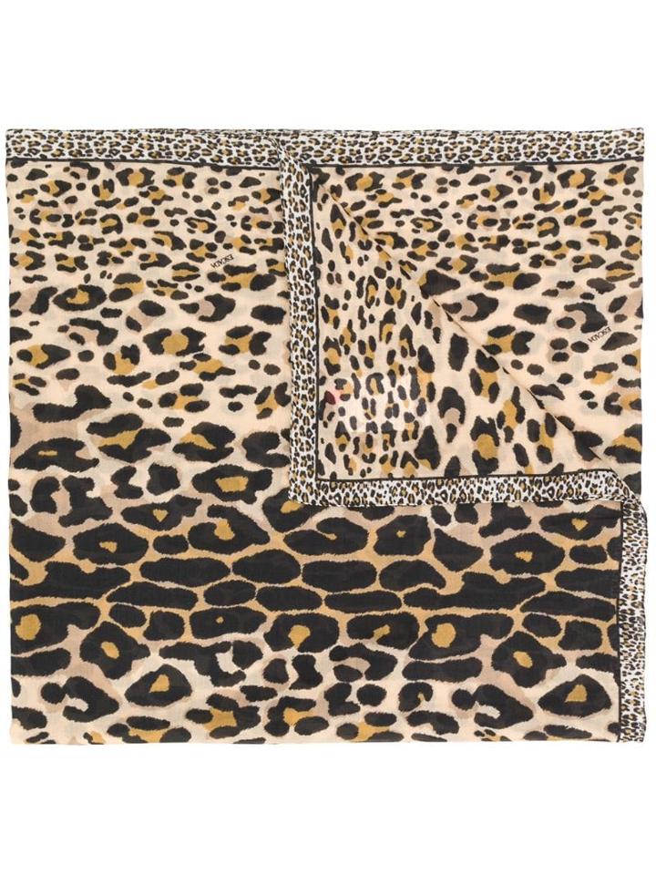 Escada Animal Print Scarf - Neutrals
