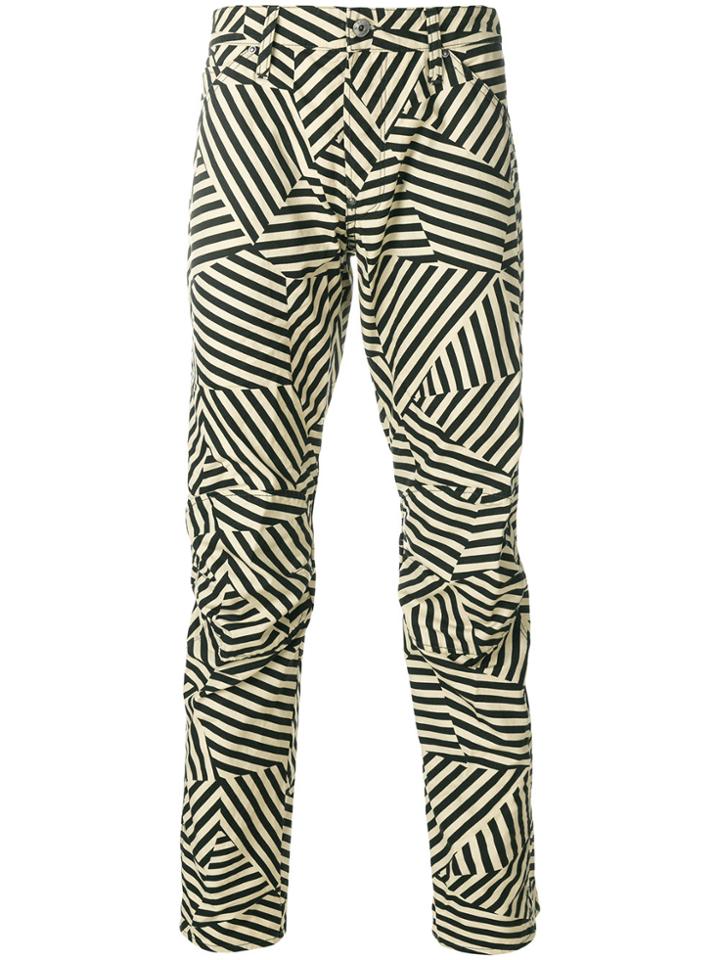 G-star Geometric Striped Trousers - Black
