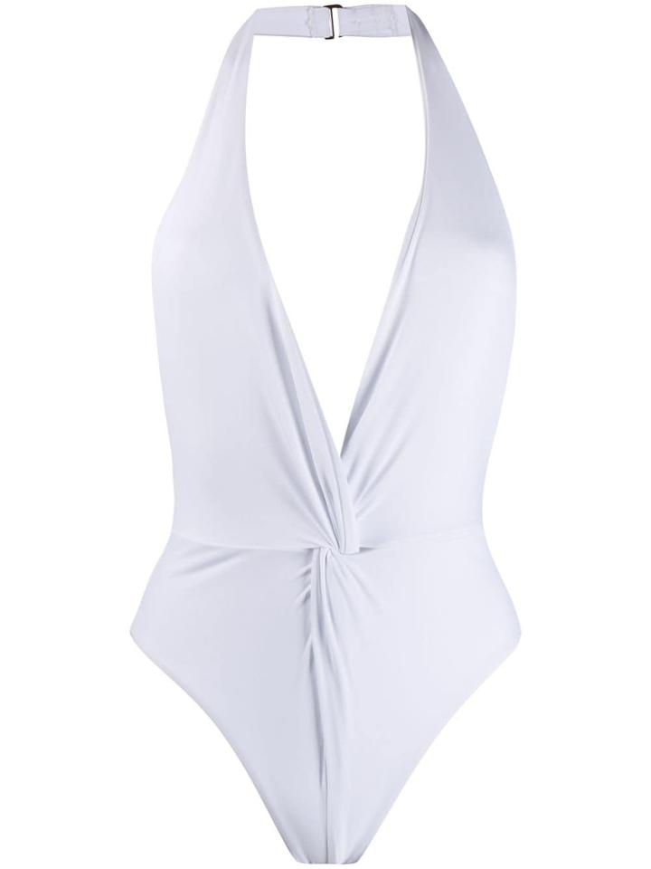 Mara Hoffman Deep V-neck Swimsuit - White