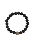 Gemco Beaded Bracelet With Diamonds - Black