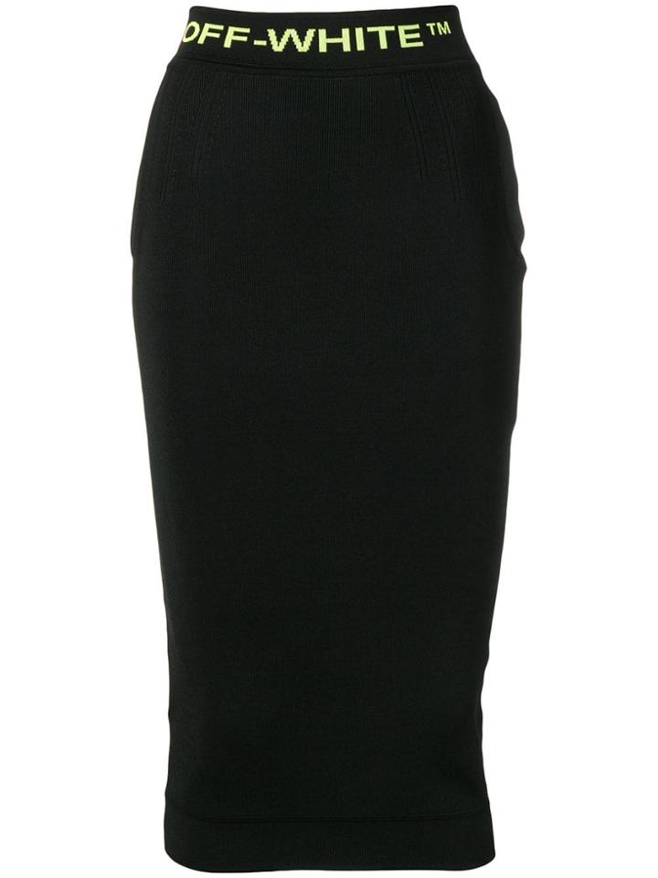 Off-white Stretch Logo Skirt - Black