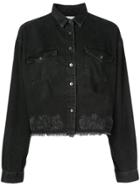 Iro Oversized Cropped Denim Shirt - Black