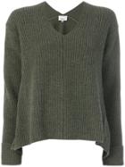 3.1 Phillip Lim Knit V-neck Jumper - Green