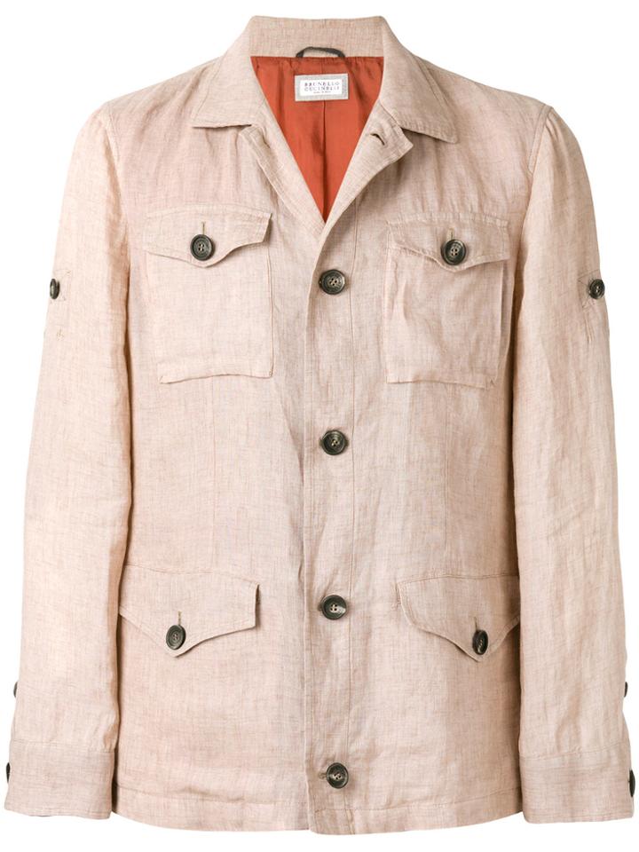 Brunello Cucinelli Patch Pocket Jacket - Nude & Neutrals