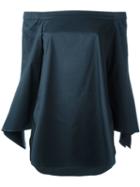 Tibi Ruffle Sleeve Off-shoulder Blouse
