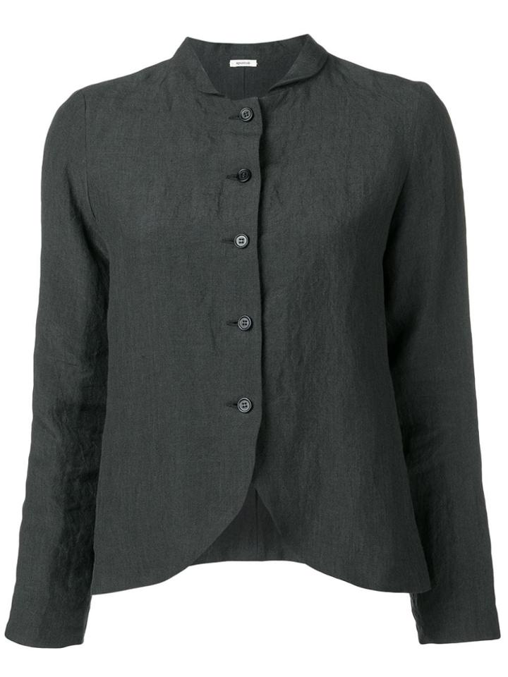 Apuntob Curved Hem Blazer - Grey
