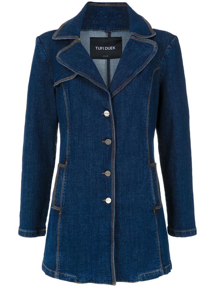 Tufi Duek Denim Trenchcoat - Blue