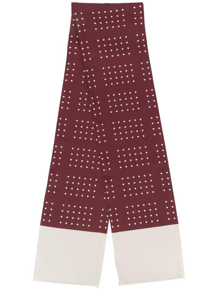 Jejia Wide Dotted Scarf - Brown