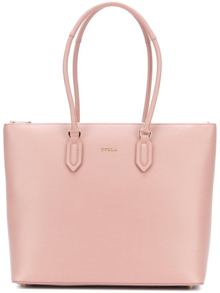 Furla Medium Pin Tote Bag - Pink & Purple
