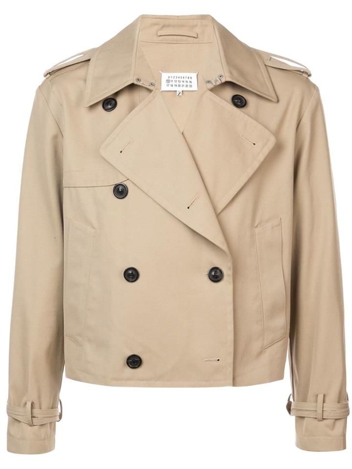 Maison Margiela Double Breasted Cropped Jacket - Brown