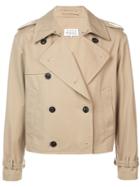 Maison Margiela Double Breasted Cropped Jacket - Brown