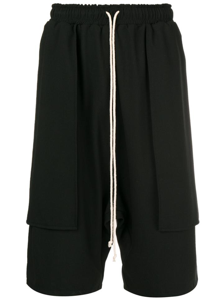 Alchemy Drop Crotch Track Shorts - Black