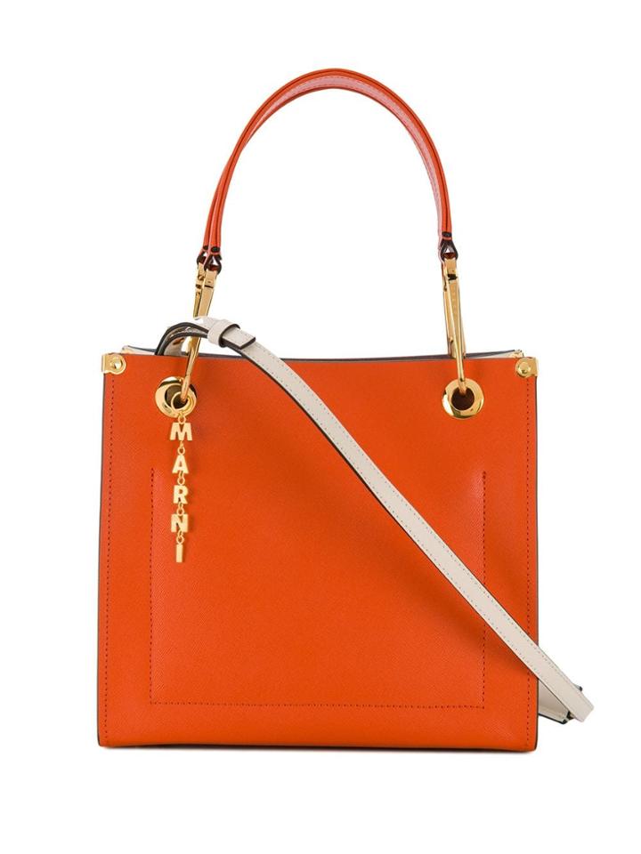 Marni Snap Link Grip Bag - Orange