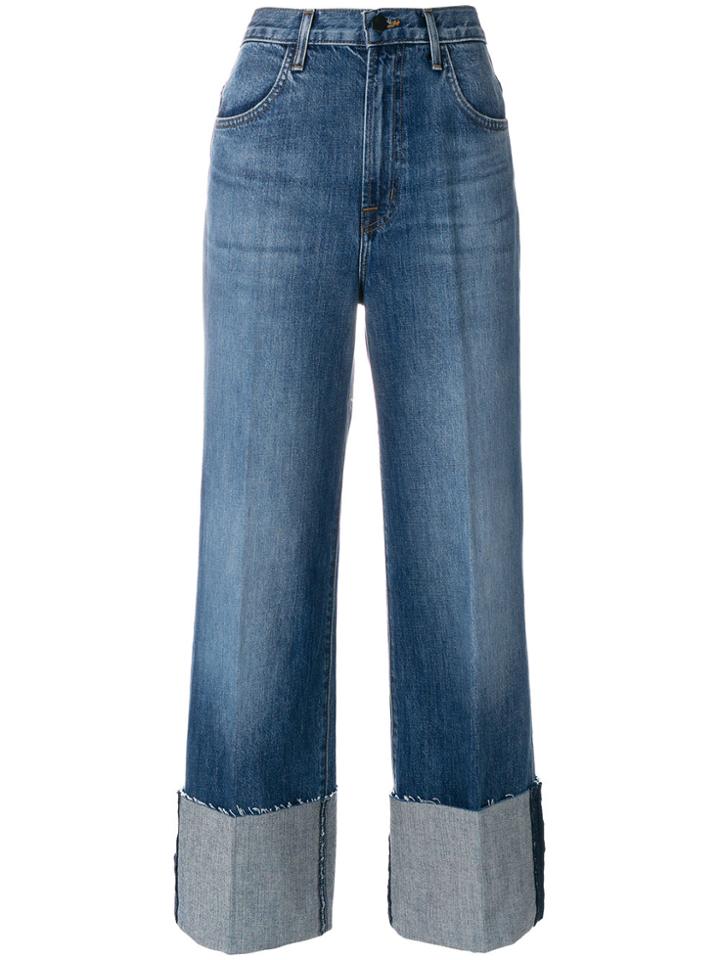 J Brand Turn Up Hem Jeans - Blue