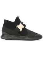 Christopher Kane Safety Buckle Hi-top Sneakers - Black