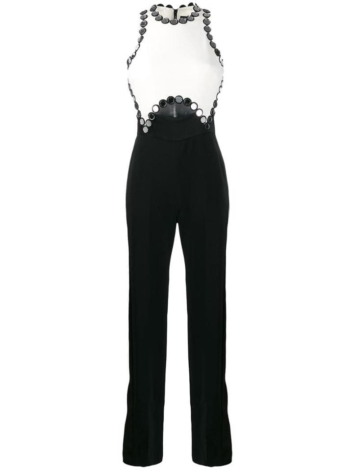 David Koma Mirror Trim Jumpsuit - Black