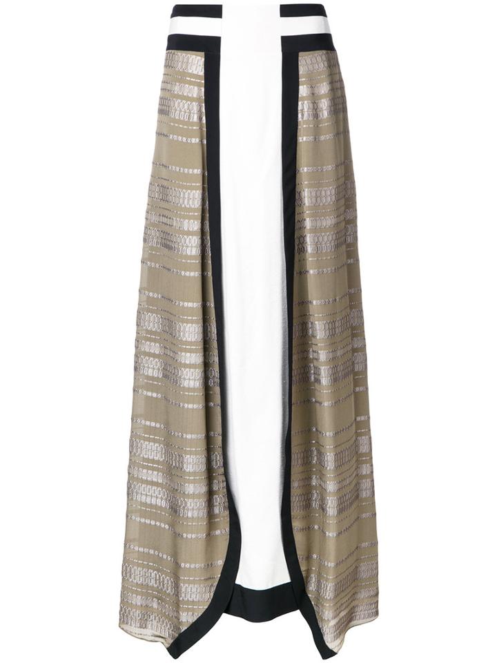 Zeus+dione - Lotus Maxi Skirt - Women - Silk - M, Brown, Silk