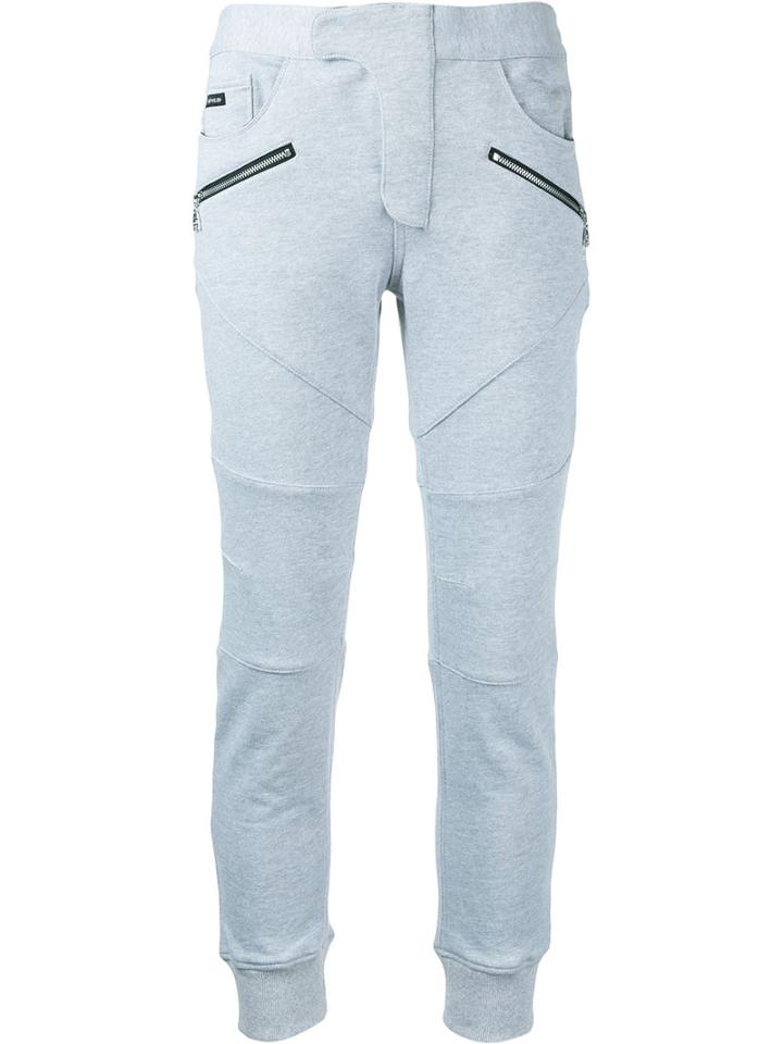 Loveless - Zip Pocket Track Pants - Women - Cotton - 34, Grey, Cotton