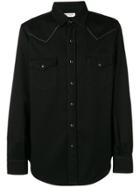 Saint Laurent Embroidered Western-style Shirt - Black