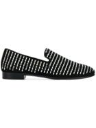 Giuseppe Zanotti Design Swarovski Studded Loafers - Black