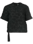 Calvin Klein 205w39nyc Rose Textured T-shirt - Black