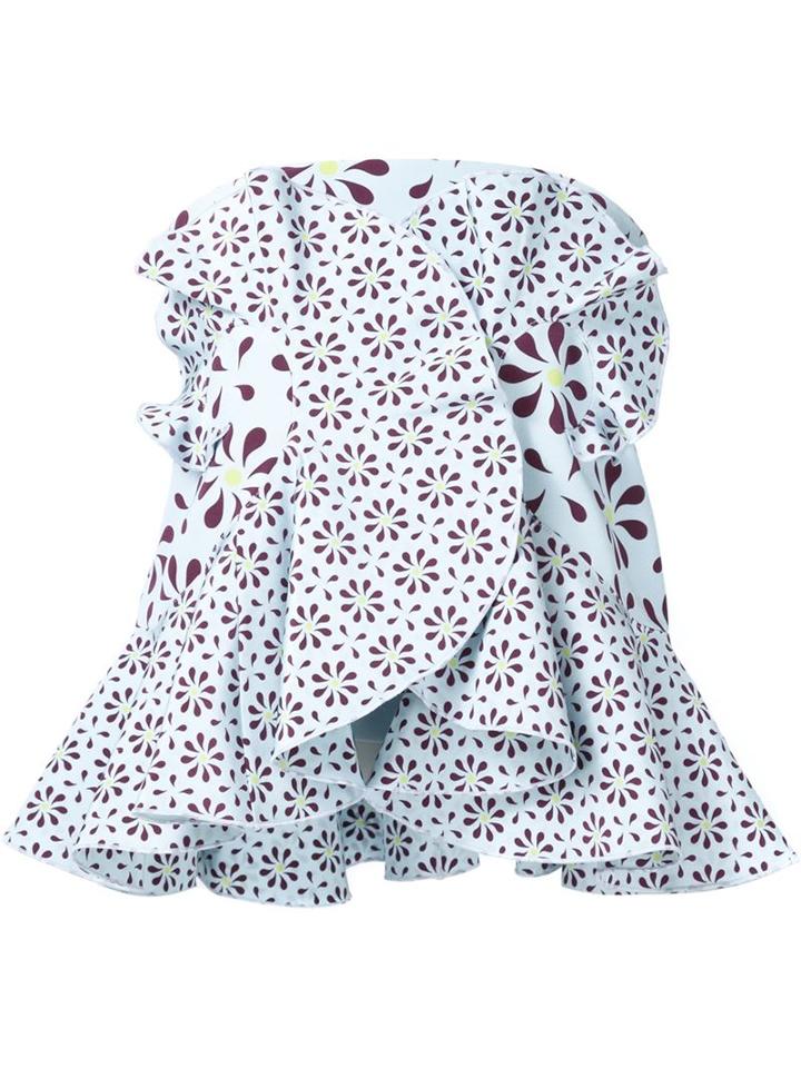 Holly Fulton Strapless Ruffle Top