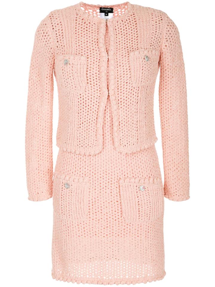 Chanel Vintage Knitted One Piece Set - Pink & Purple