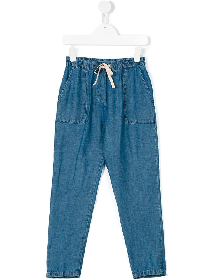 Hartford Kids - Casual Trousers - Kids - Linen/flax/lyocell - 10 Yrs, Girl's, Blue