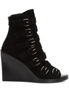 Ann Demeulemeester Strappy Open Toe Boots - Black
