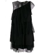 Liu Jo Ruffled Lace Dress - Black