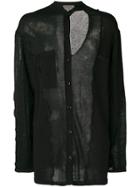 Yohji Yamamoto Patch Details Cardigan - Black