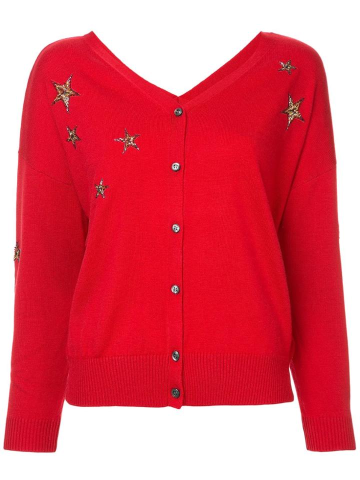 Guild Prime Star Patterned Cardigan - Red