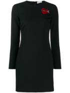 Red Valentino Red(v) Heart Motif Fitted Dress - Black