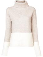Derek Lam 10 Crosby Turtleneck Sweater With Contrast Rib Detail -
