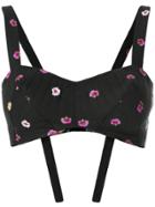 Natasha Zinko Floral Bralet - Black