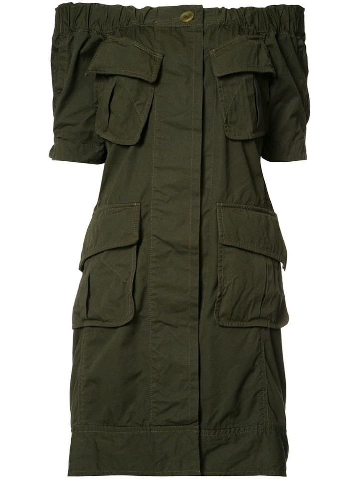 Sacai Pocketed Dress - Green