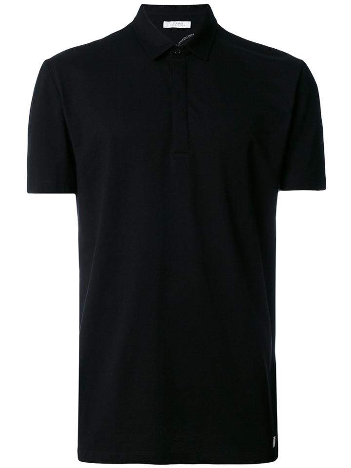 Versace Collection Medusa Print Polo Shirt - Black