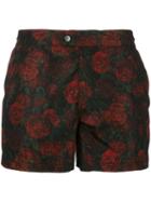 Palm Angels - Floral Swim Shorts - Men - Polyamide - Xl, Black, Polyamide