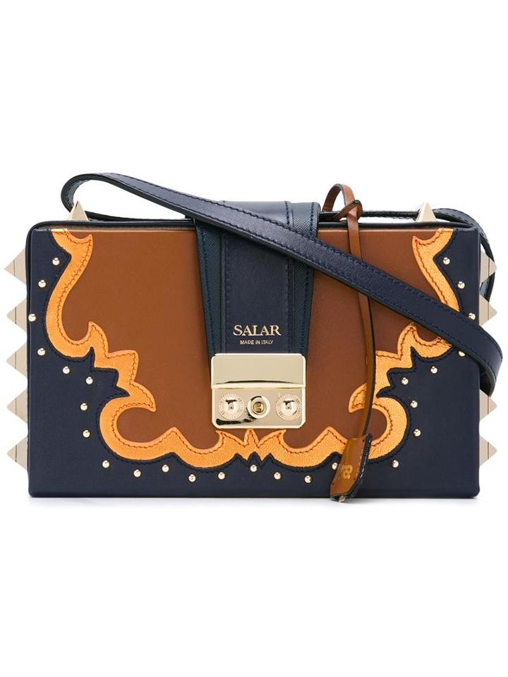 Salar Floral Motif Crossbody Bag, Women's, Blue