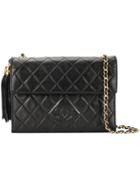 Chanel Vintage Tassel Flap Shoulder Bag - Black