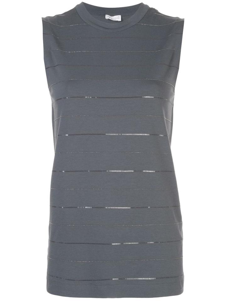 Brunello Cucinelli Sleeveless Knit Top - Blue