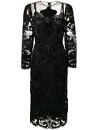 Dolce & Gabbana Floral Panelled Dress - Black