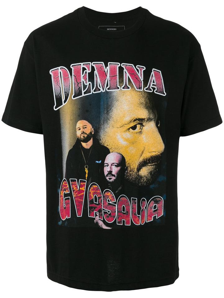Modern Man Demna Gvasalia Printed T-shirt, Men's, Size: Large, Black, Cotton