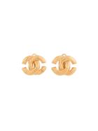 Chanel Vintage Chanel Cc Logos Earrings Gold-tone