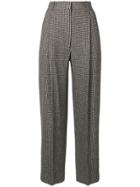 The Row Nica Houndstooth Trousers - Black